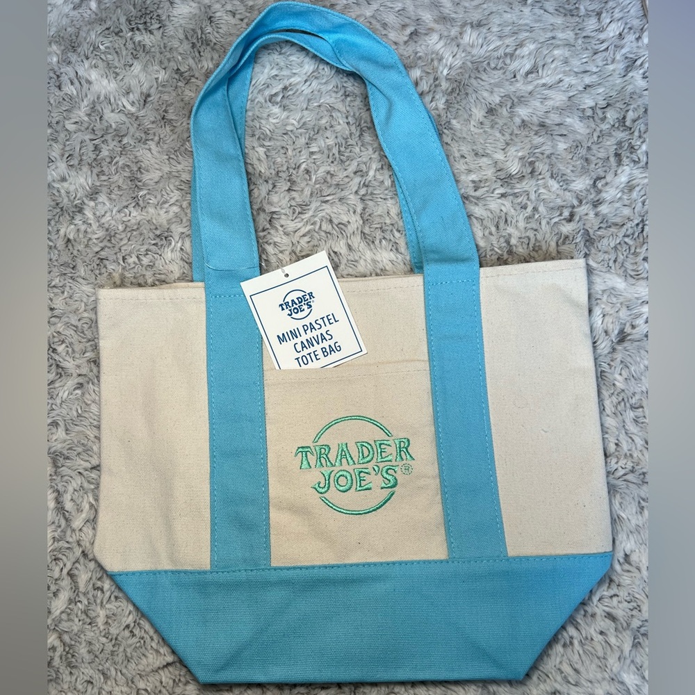 VIRAL Trader Joe’s Mini Pastel Canvas Bag